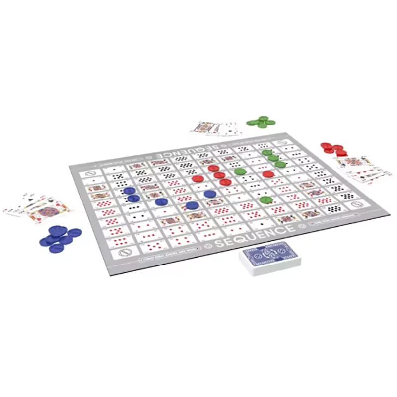 Sequence Strategy Game – Large Board, 2–12 Players, Family & Party Game