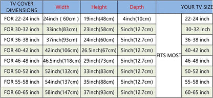 Outdoor TV Cover 32"-50" – Weatherproof Dust & Rain Protection for Garden Patio
