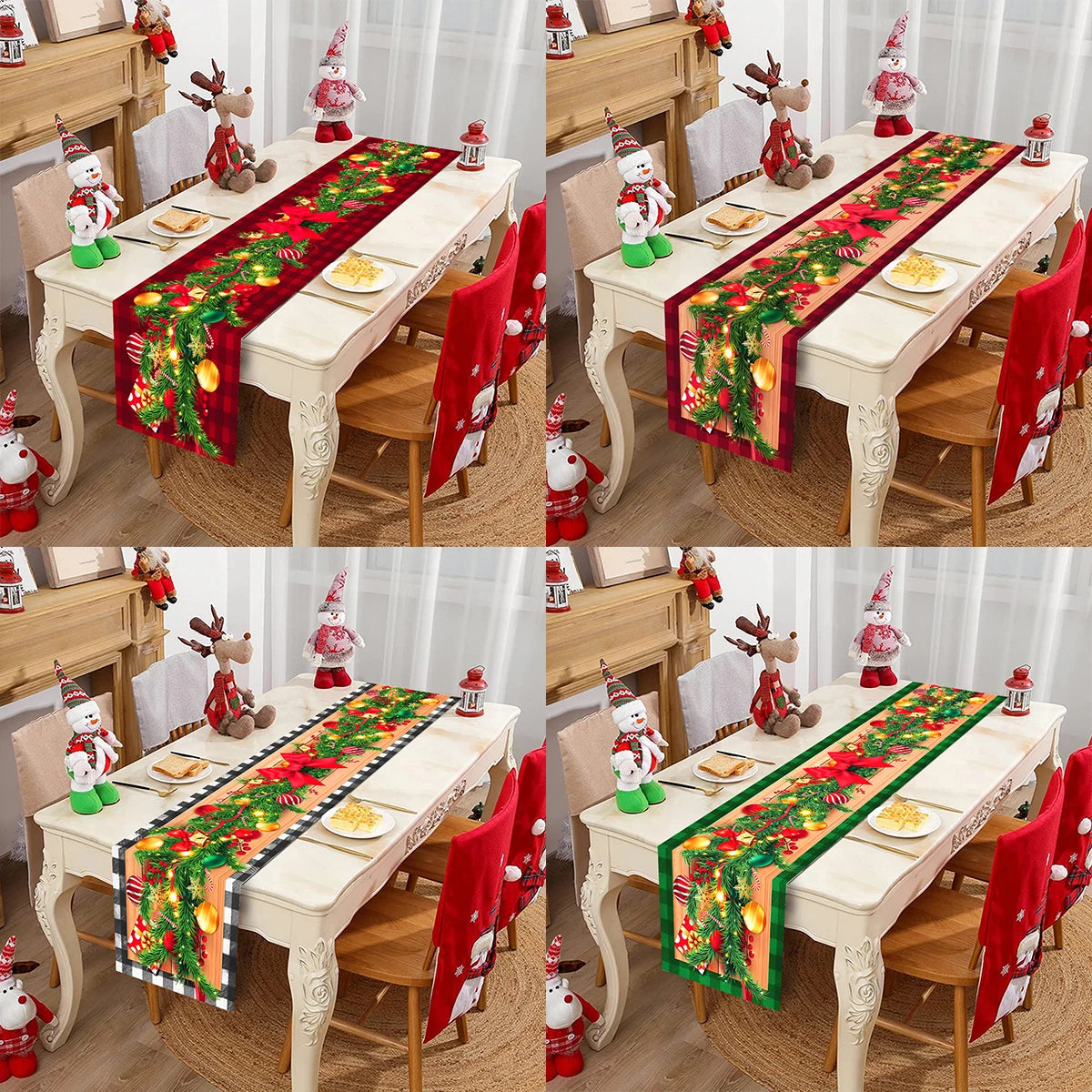 Christmas Table Runner Cloth – Merry Christmas Home Decoration Tablecloth Xmas Ornament