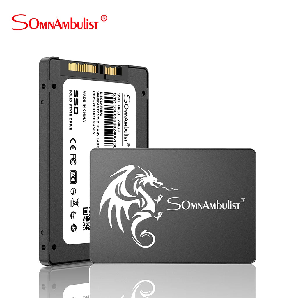 Somnambulist SATA3 2.5″ Solid State Drive — Multiple Capacity Options (120GB / 240GB / 256GB / 480GB / 512GB)