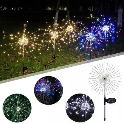 Solar Star Firework Lights Outdoor – Waterproof LED Garden Lights for Patio, Lawn, Pathway, Xmas Decor