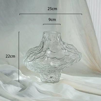 Vase in The Ancient Style Canyon Glass Thickened Creative Senior Sense of Home Decoration Valley Flower