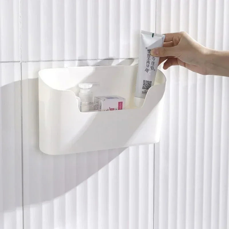Wall-mounted Adhesive Storage Rack Multifunctional for Kitchen/Bathroom/Bedroom