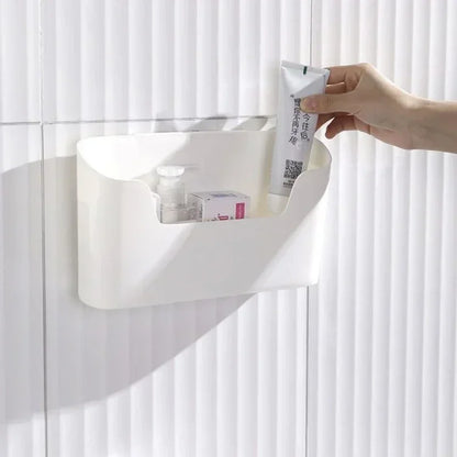 Wall-mounted Adhesive Storage Rack Multifunctional for Kitchen/Bathroom/Bedroom