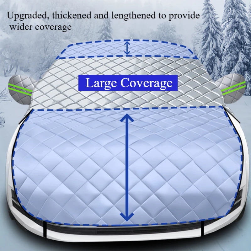 Car Rain Cover & Hail Protector – Waterproof Anti-UV 5-Layer Grid Design Hook Installation