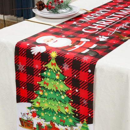 Christmas Table Runner Cloth – Merry Christmas Home Decoration Tablecloth Xmas Ornament