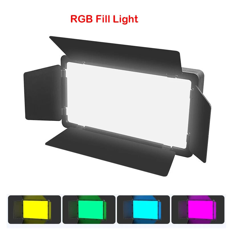 RGB LED Photo Light Portable Bi-Color 3200K-5600K Video Lamp with Built-in Battery