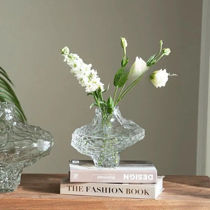 Vase in The Ancient Style Canyon Glass Thickened Creative Senior Sense of Home Decoration Valley Flower