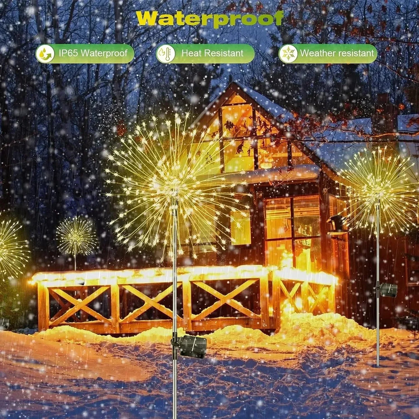 Solar Star Firework Lights Outdoor – Waterproof LED Garden Lights for Patio, Lawn, Pathway, Xmas Decor