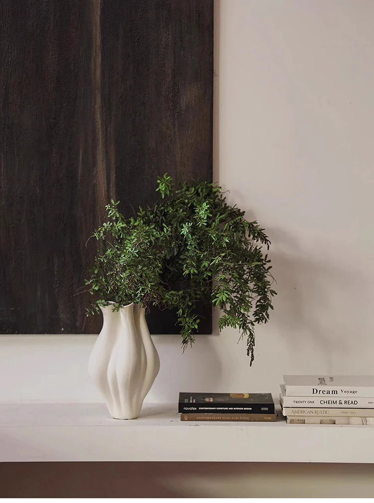 Modern Ceramic Tabletop Vase – Light Luxury Decorative Flower Vase