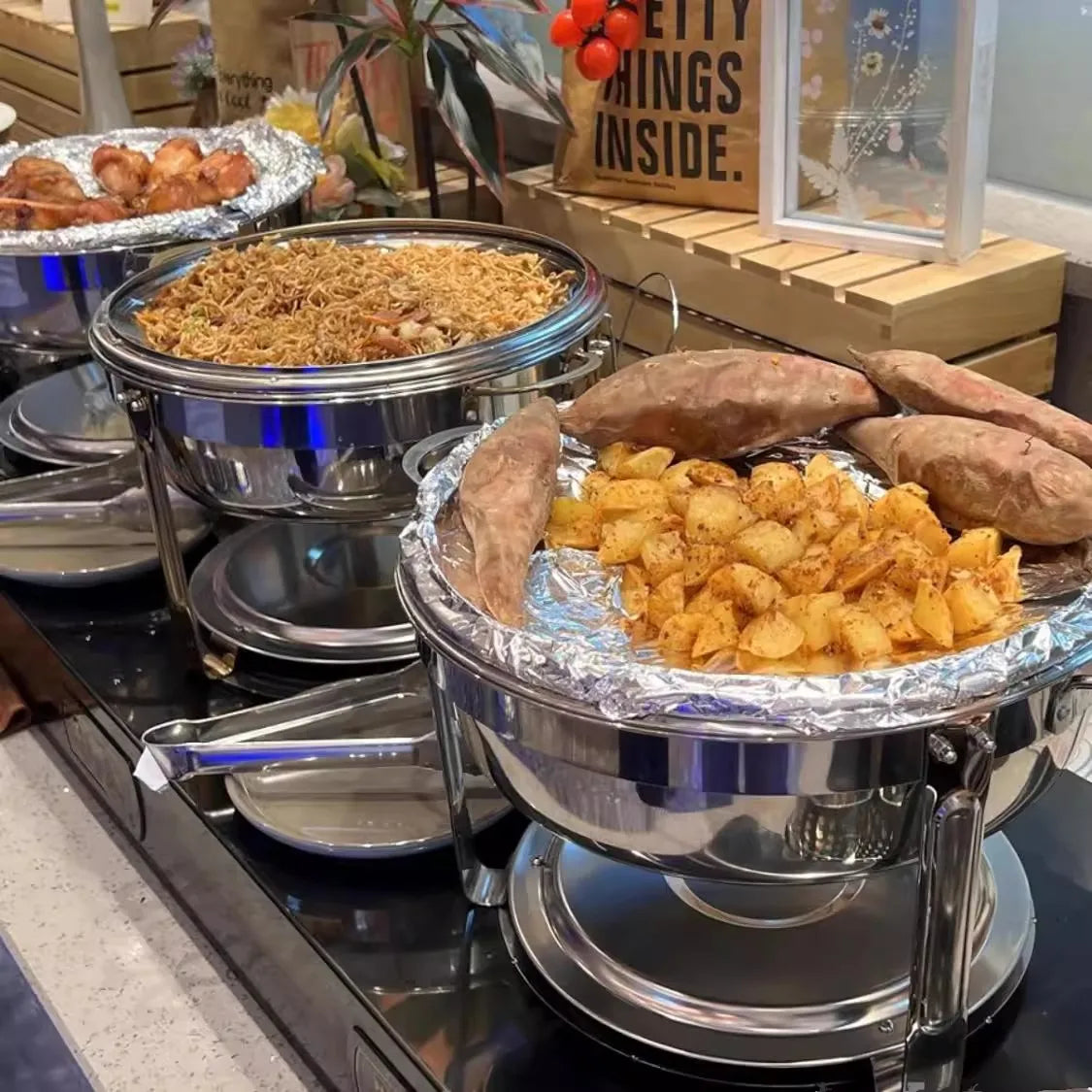 2-Pack 5QT Stainless Steel Chafing Dish Buffet Set – Catering Warmer with Lid & Pan