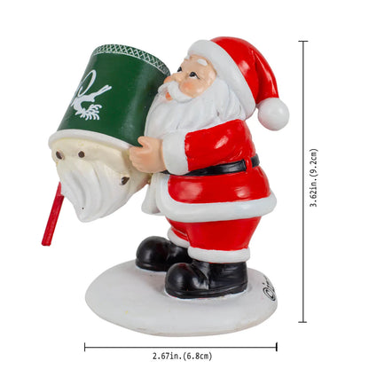 Christmas Village Set Kids Playing Figurine Resin Miniature Holiday Decor