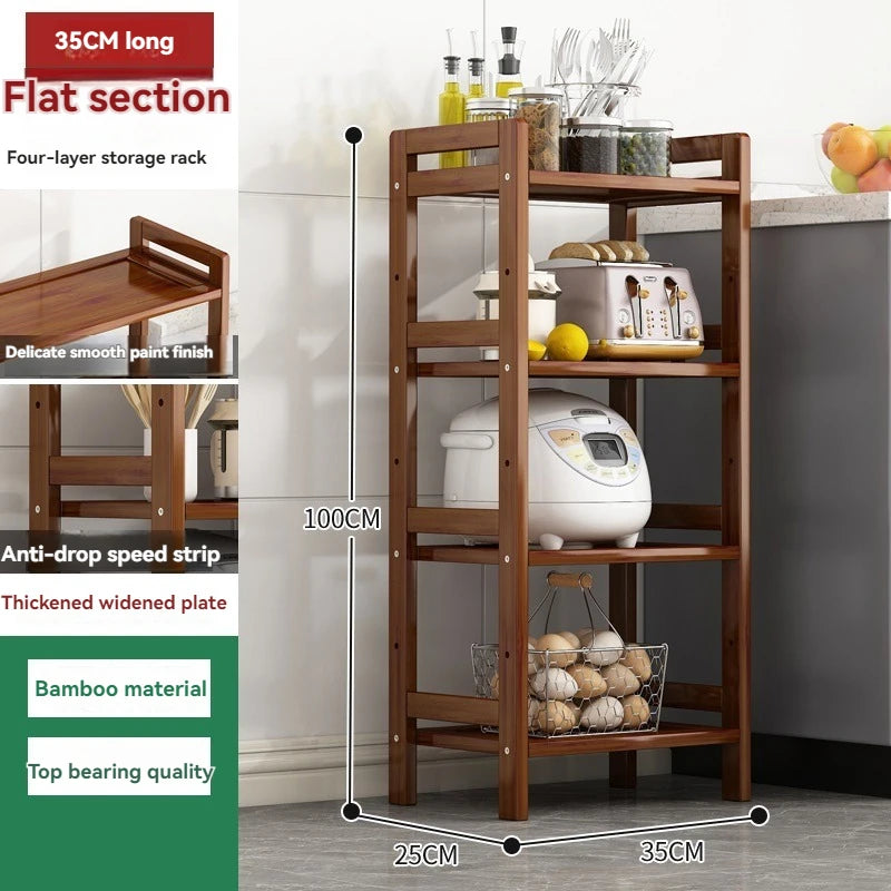 Kitchen Shelf Rack Floor Standing Multi-Layer