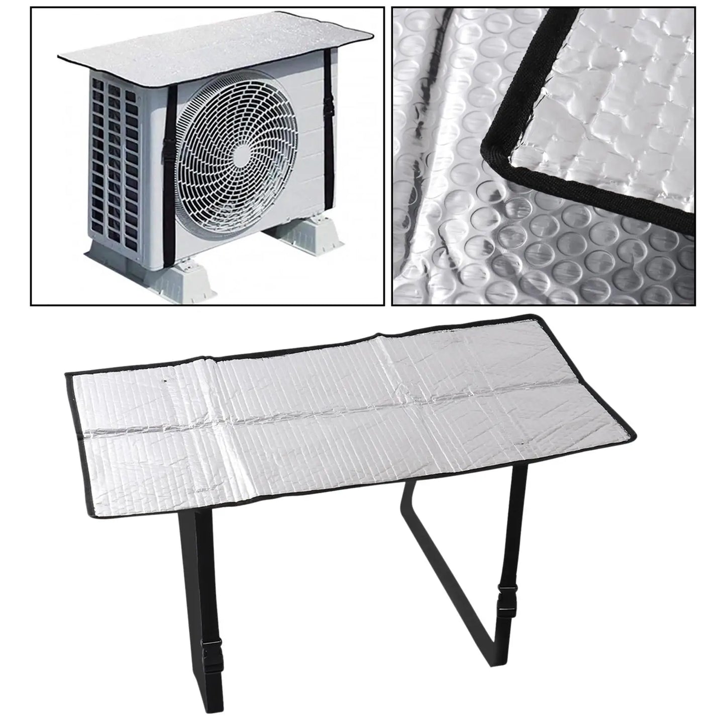Outdoor Air Conditioner Cover – Sunshade Waterproof Aluminum Foil Insulation 94.5x47cm