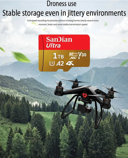 SanDian Ultra MicroSD Card – High-Speed V10 Memory Card 2TB/1TB/512GB/256GB