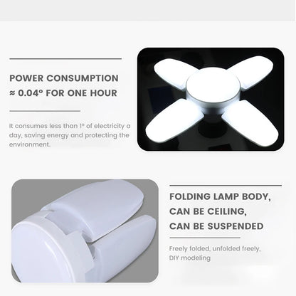 Fan Shape Foldable 28W E27 LED Bulb AC220V/110V White Light 6500K Bulb