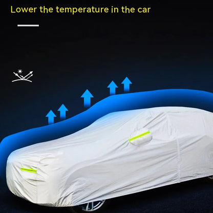 Full Vehicle Car Cover Dacron – Universal Fit, UV & Sun Protection, Heat Insulation, Scratch & Environmental Protection