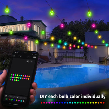 Outdoor LED String Light – USB 5V Waterproof APP-Control Fairy Lights for Camping, Garden, Patio & Christmas Decor