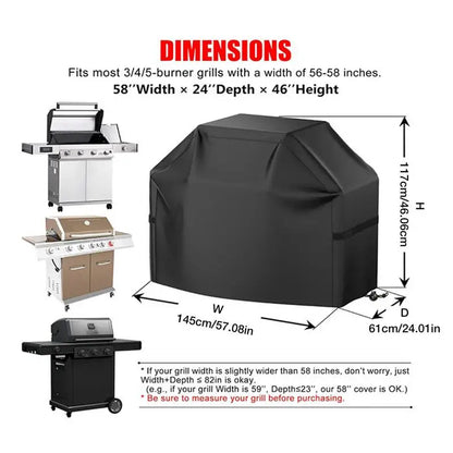 Outdoor Grill Cover Waterproof Heavy Duty BBQ Cover Weather Resistant UV Large
