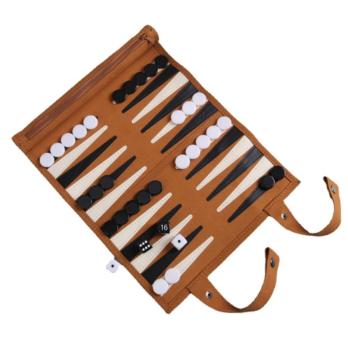Portable Roll Up Classic Backgammon Board Game Set