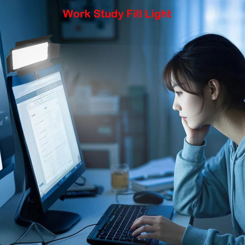 RGB LED Photo Light Portable Bi-Color 3200K-5600K Video Lamp with Built-in Battery