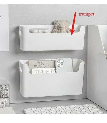 Wall Mounted Adhesive Storage Rack Kitchen Laundry Bedroom Sink Organizer