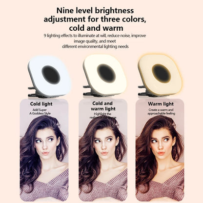 Portable Beauty Fill Light Pocket LED Selfie Light with Clip for Live Streaming & Photos