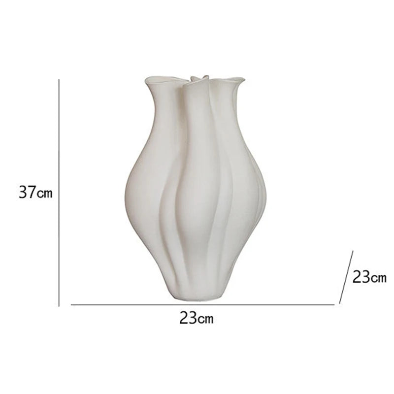 Modern Ceramic Tabletop Vase – Light Luxury Decorative Flower Vase