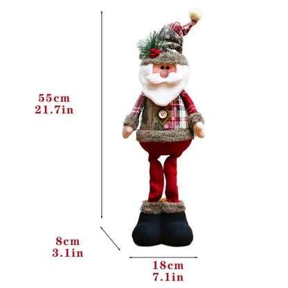 Christmas Doll Standing Figurine – Merry Xmas Home Holiday Decoration 50 cm