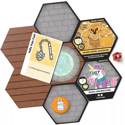 Heroes of Barcadia Board Game – Adult Party Strategy Game Tile-Based Dungeon & Drinking Adventure