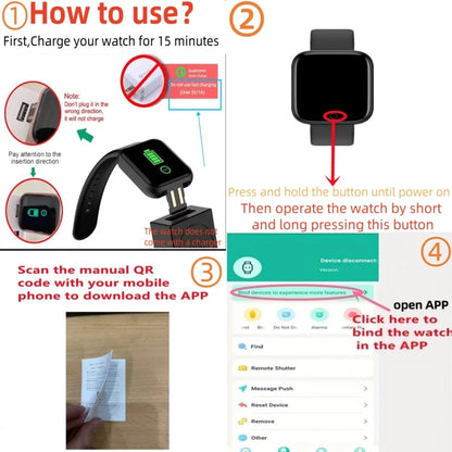 Sports Smartwatch for Women & Men – Fitness Tracker, Steps, Sleep, Alarm