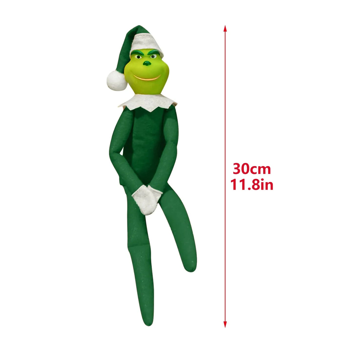 The Grinch Elf on the Shelf Poseable Plush Doll | Christmas Home Decoration & Holiday Gift