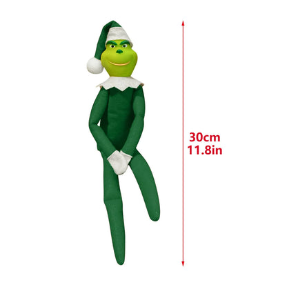 The Grinch Elf on the Shelf Poseable Plush Doll | Christmas Home Decoration & Holiday Gift