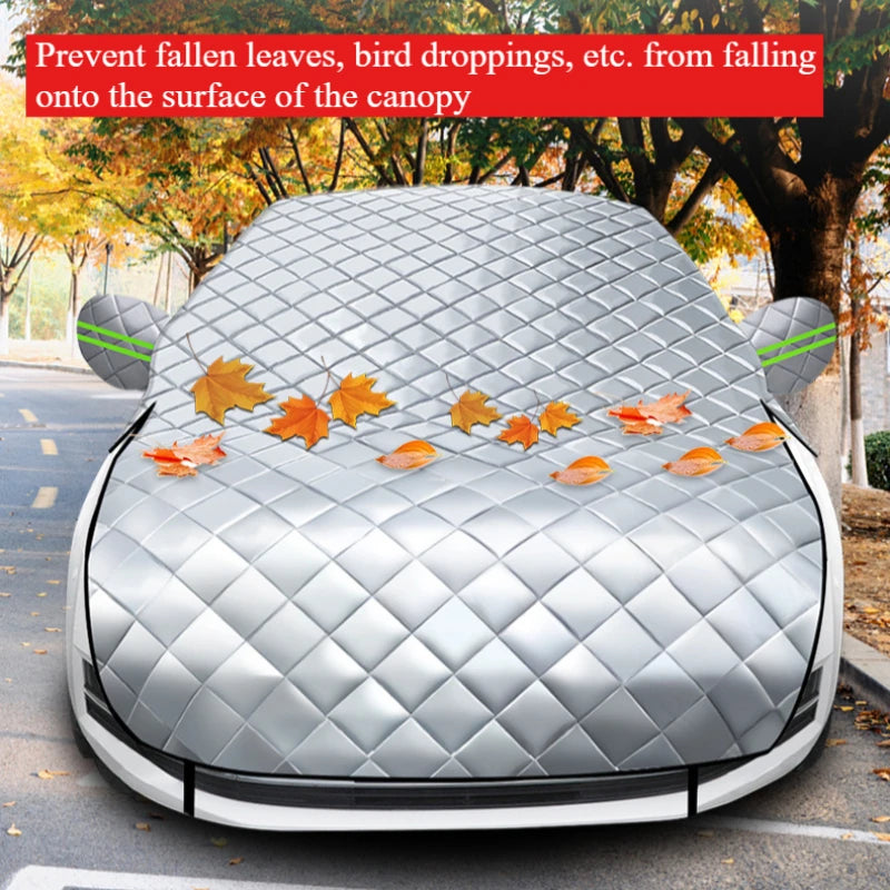 Car Rain Cover & Hail Protector – Waterproof Anti-UV 5-Layer Grid Design Hook Installation