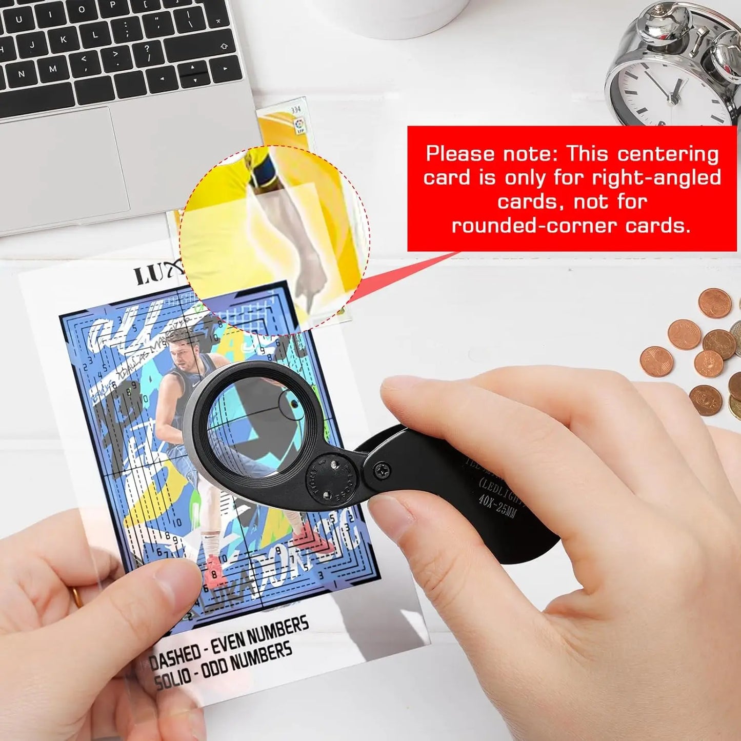 2 Sets Collectible Card Grading Centering Tool Kit