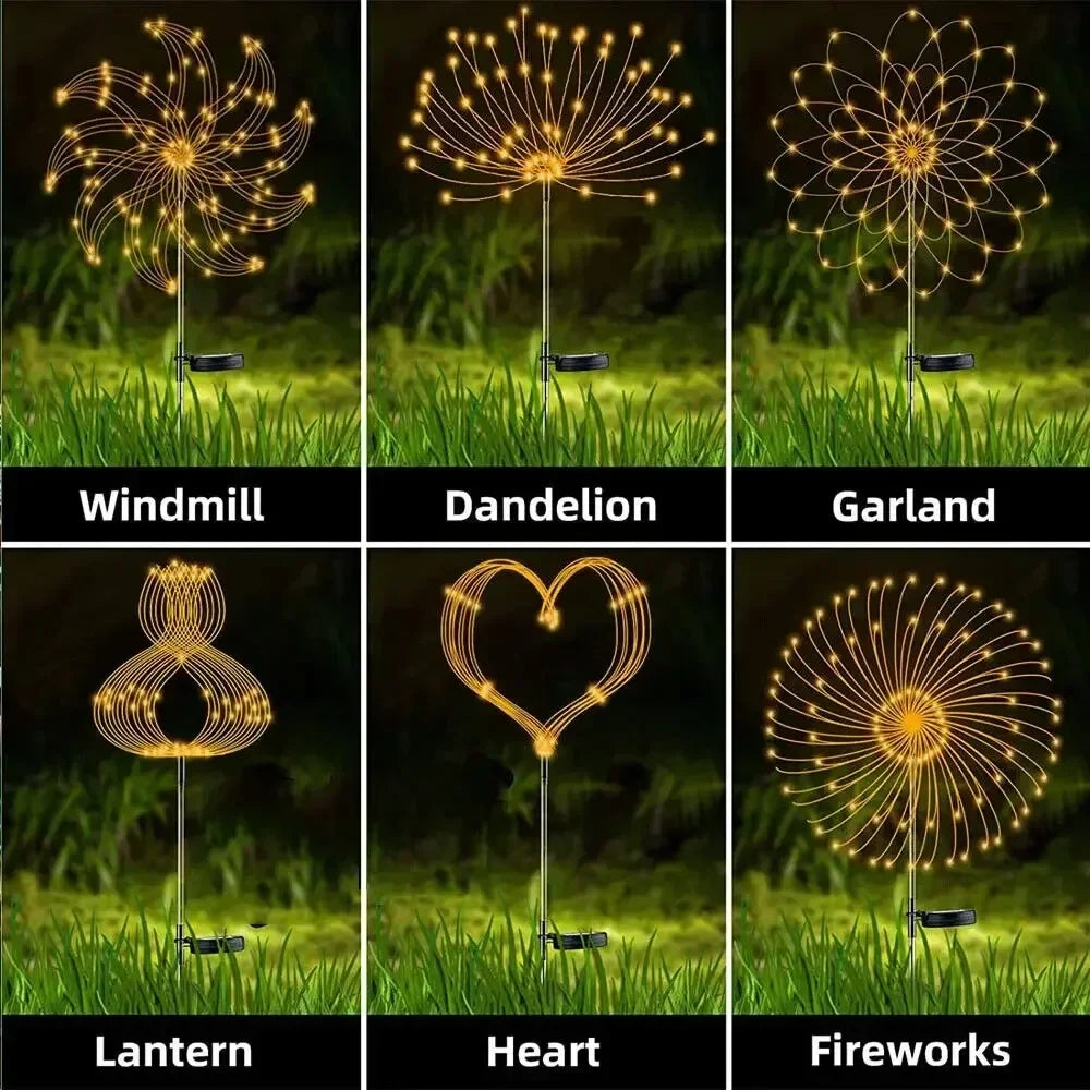 Solar Star Firework Lights Outdoor – Waterproof LED Garden Lights for Patio, Lawn, Pathway, Xmas Decor