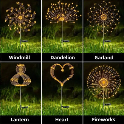 Solar Star Firework Lights Outdoor – Waterproof LED Garden Lights for Patio, Lawn, Pathway, Xmas Decor