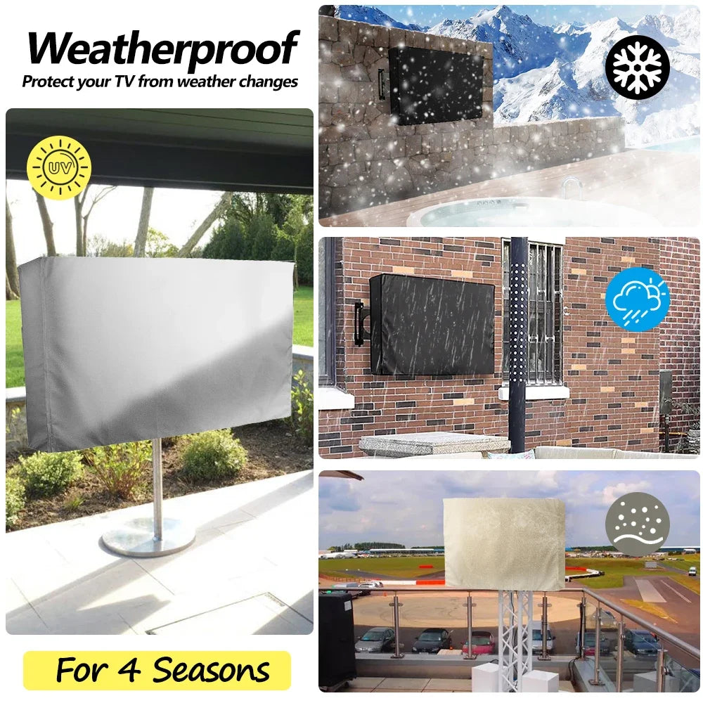 Outdoor TV Cover 32"-50" – Weatherproof Dust & Rain Protection for Garden Patio