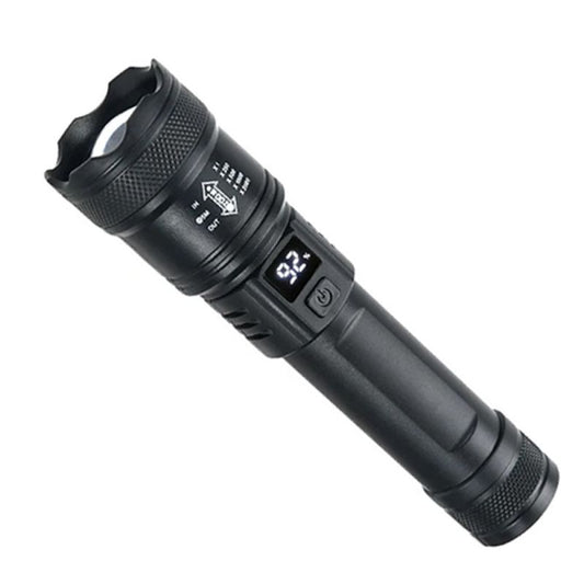 LED Flashlights High Strong Power Tactical Torch with Display Light 2000LM USB Charging