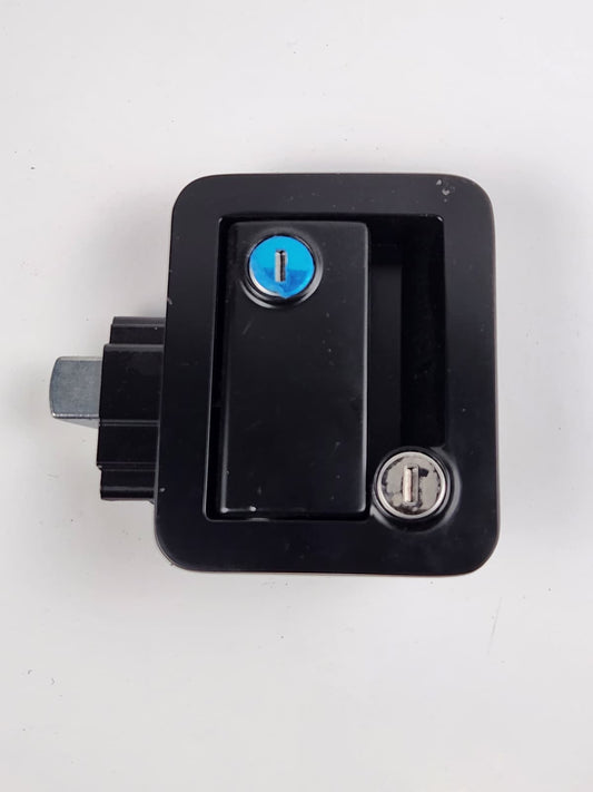 Heavy-Duty RV / Trailer Paddle Door Latch | Black Flush Mount Locking Handle