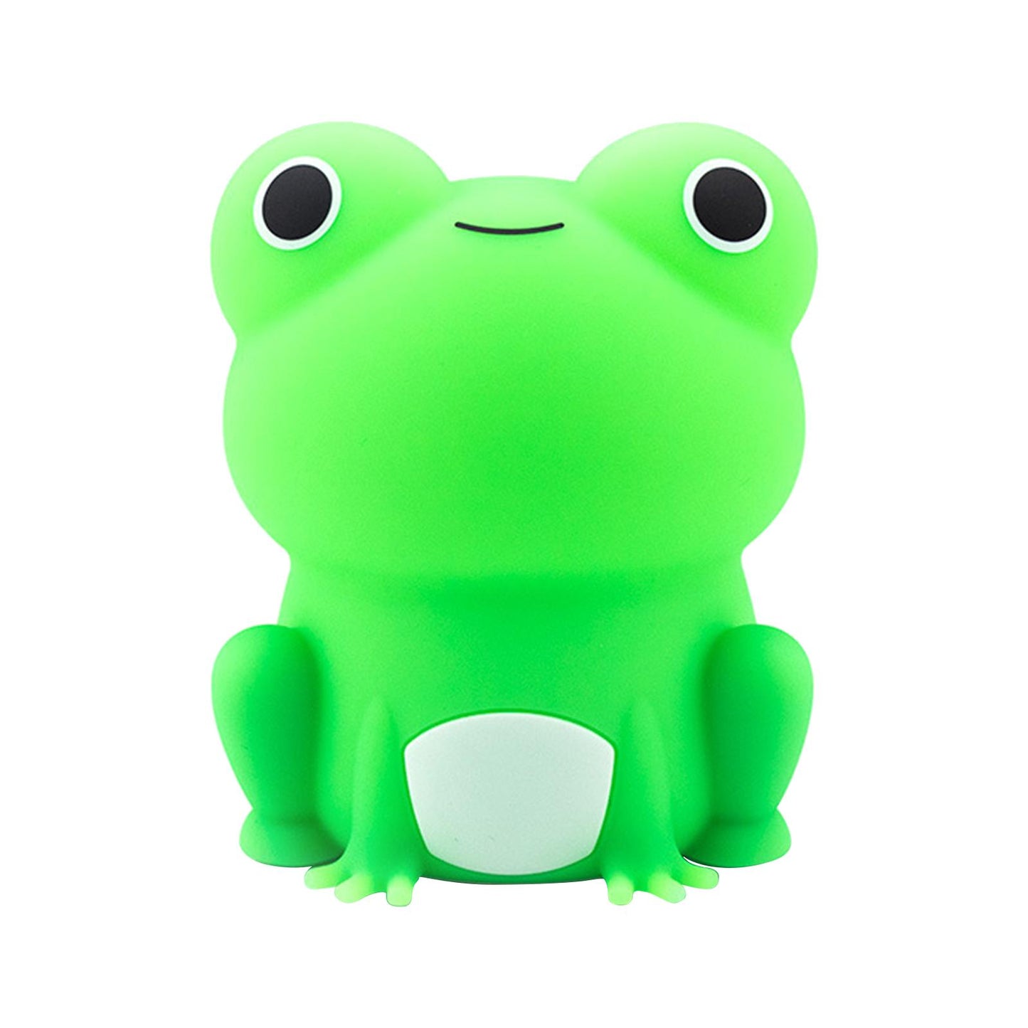 Cute Frog Silicone Night Light with Crown & Bow - Rechargeable USB Battery Warm Glow for Dark Nights Baby Room Display Lamp